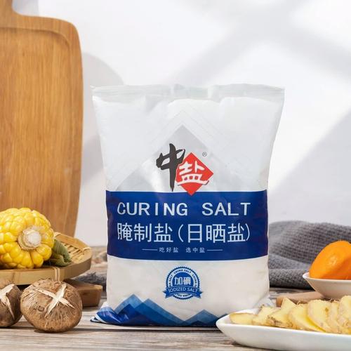 中鹽加碘腌制鹽800g 袋食用大粒粗鹽鹽焗雞泡菜海鹽粒家用食用鹽